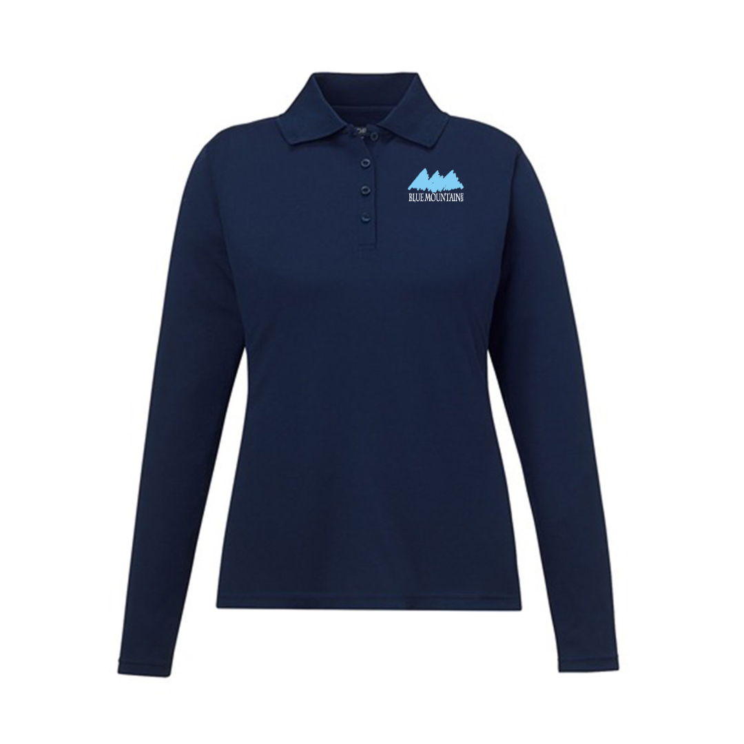 Blue Mountain Farm Long Sleeve Polo - Ladies