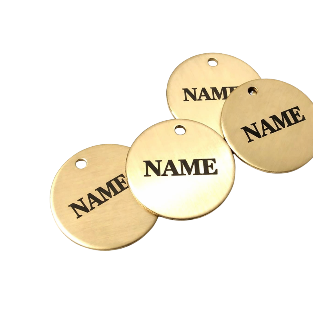 Ashton Belcher Equestrian Brass Tags