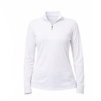 Solid Zip Mock Sun Shirt