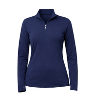 Solid Zip Mock Sun Shirt