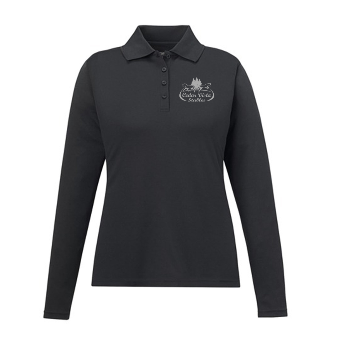 Cedar Vista Stables Long Sleeve Polo