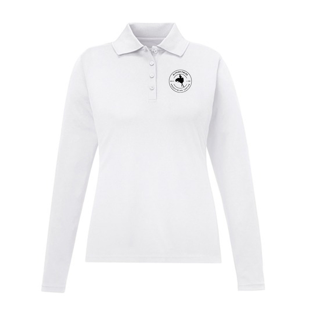 Elysian Fields Equestrian Center Long Sleeve Polo