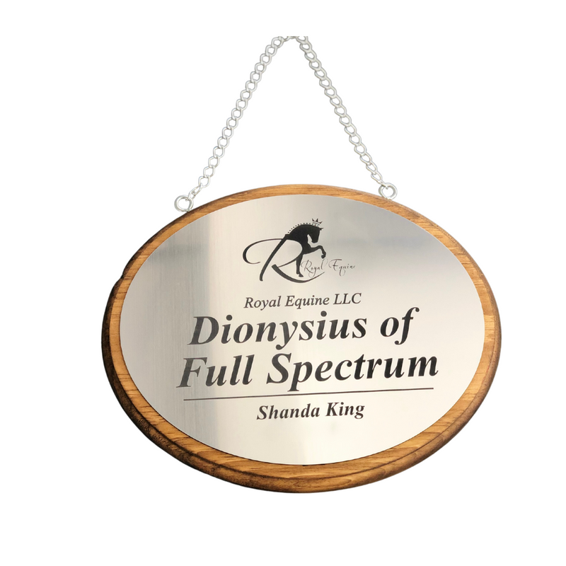 Premium Oval Stall Plaque